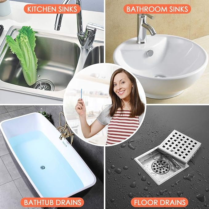 (✨Hot Sale Now) Dobshow™ 12/set Pipe Cleaning Sticks Oil Decontamination Kitchen Toilet Bathtub Drain Cleaneer